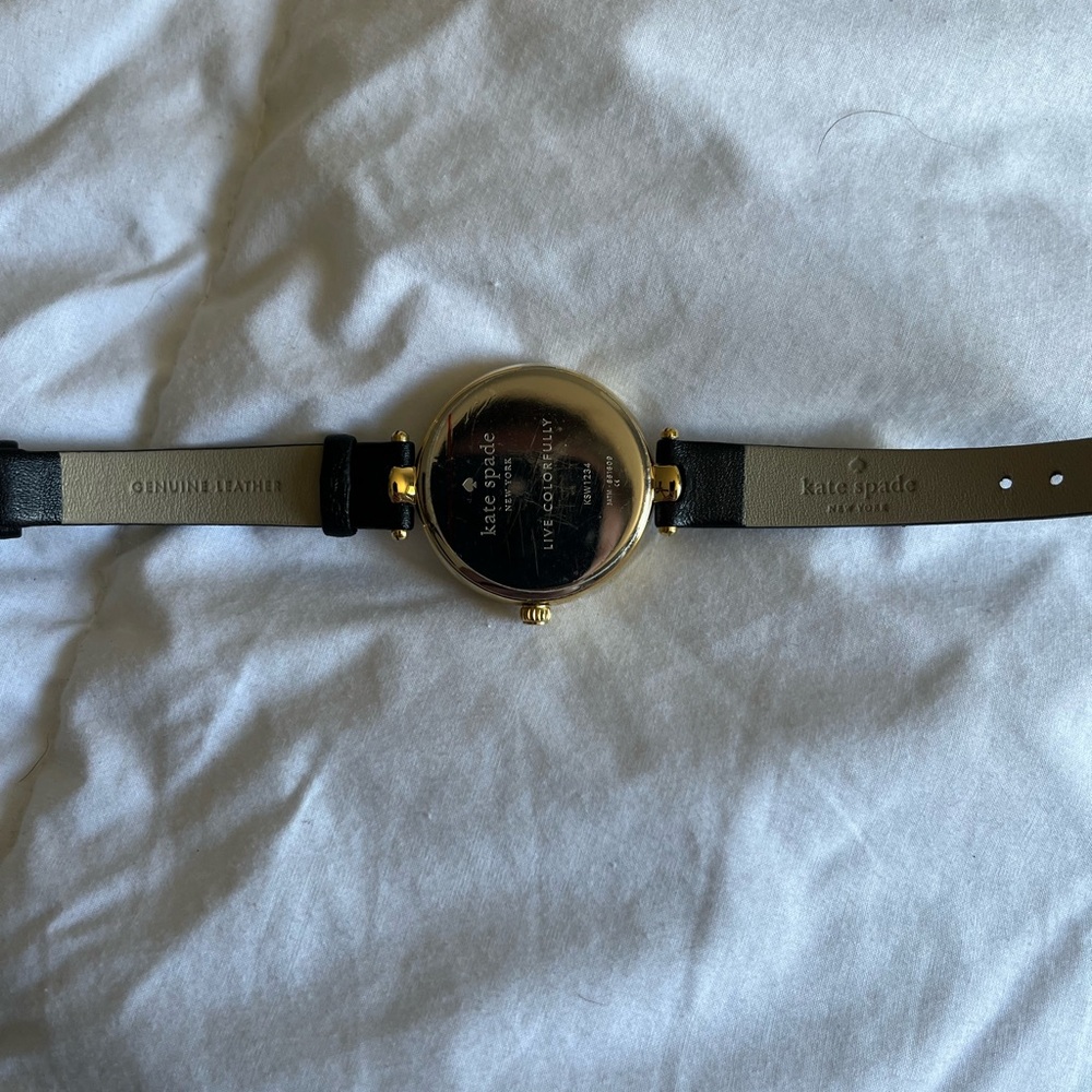 Kate spade Elegant Black and Gold Watch with Crystal Accents champagne bottle - Picture 4 of 4